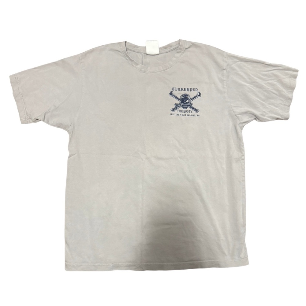 Gray Graphic T-Shirt with Skull Design